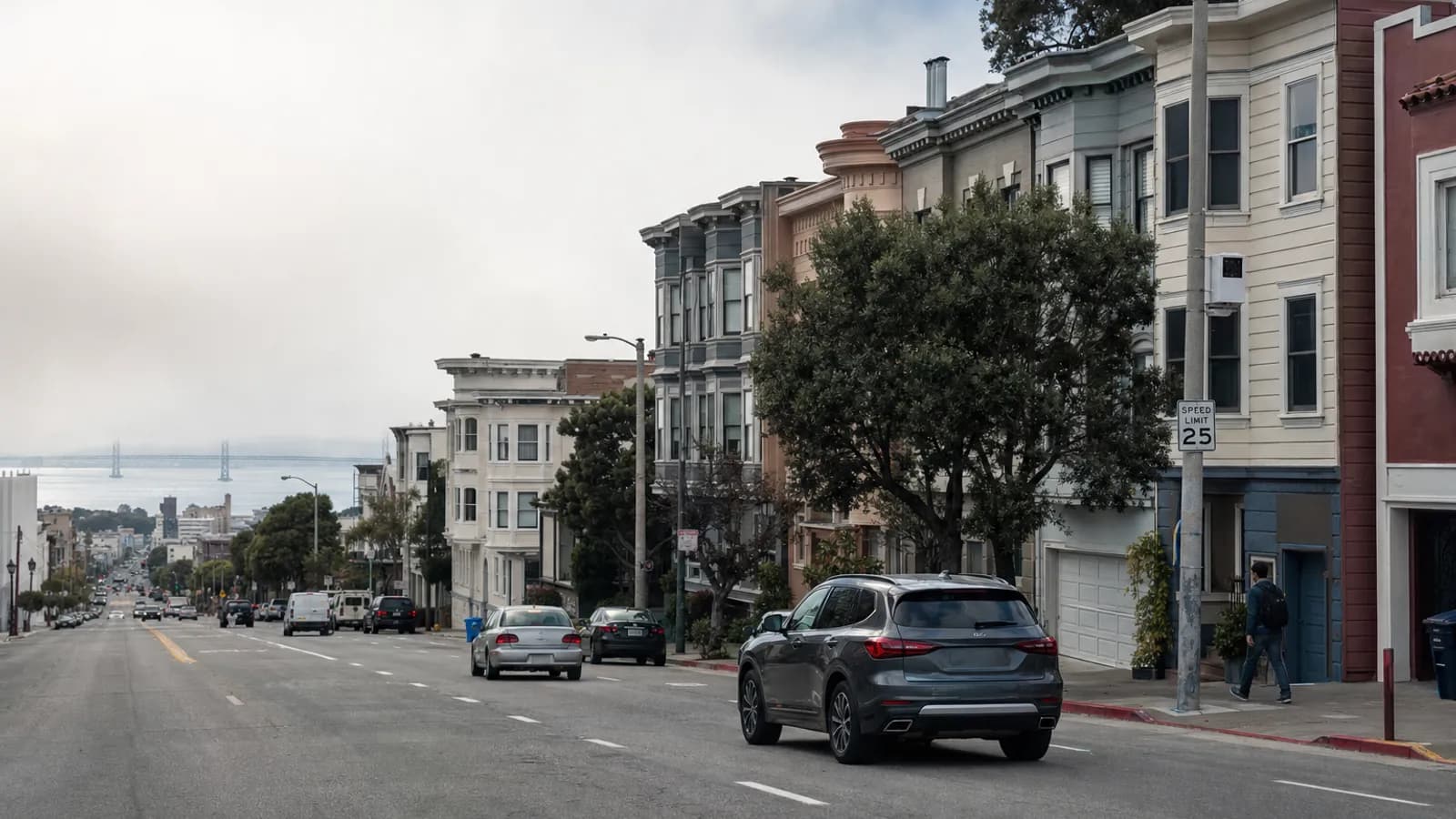 Road and speed-camera scene in San Francisco
