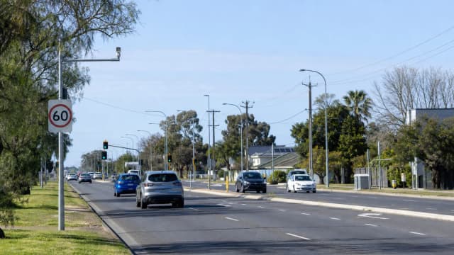 Thematic road scene for Speeding Fines in South Australia