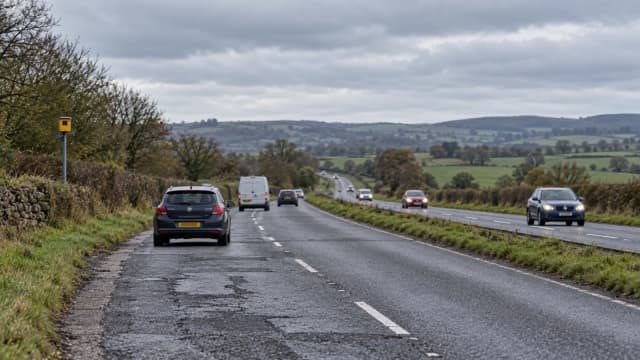 Thematic road scene for Speeding Fines in the UK: A Clear Guide